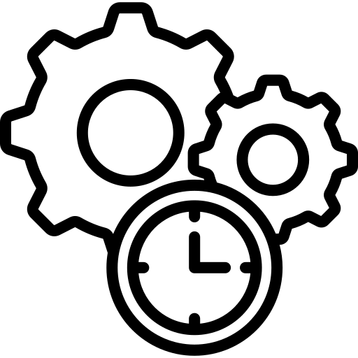 Icono de optimización del tiempo - Ahorra tiempo con Constrúyelonline