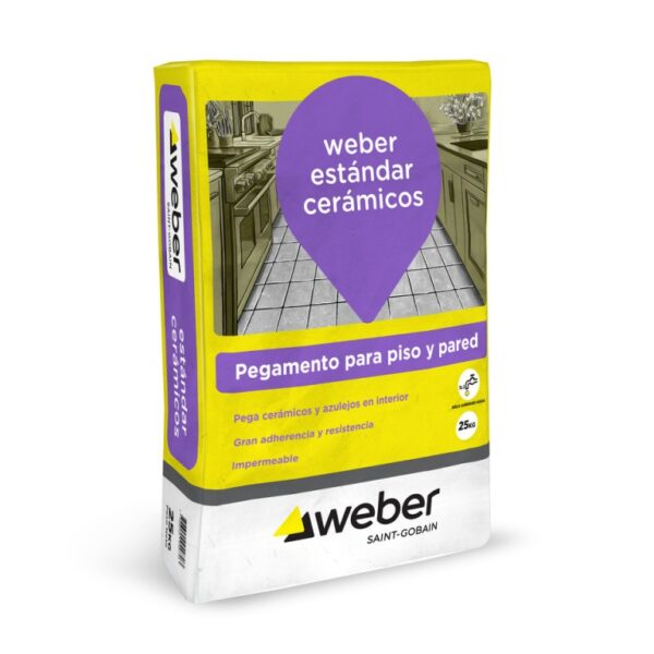 WEBER PEGAMENTO ESTÁNDAR CERÁMICOS X 25KG