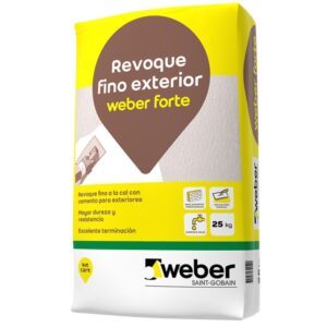 WEBER FORTE REVOQUE FINO EXTERIOR X 25KG