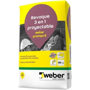 WEBER REVOQUE MIX E 3 EN 1 PROYECTABLE X 30KG
